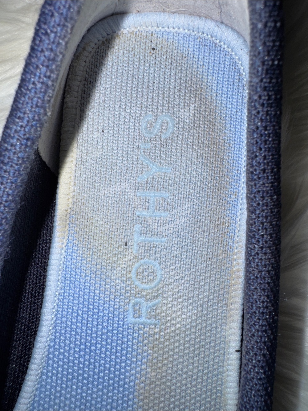 Rothy's Blue Knit Slip-On Loafers - Picture 9 of 10